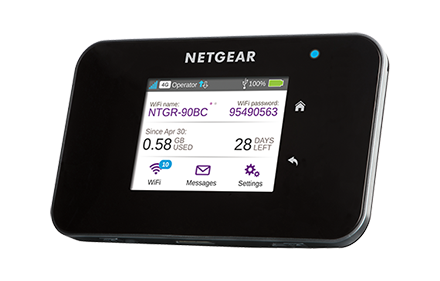 Netgear AC810-100EUS Hotspot Mobile 4G+ LTE Wi-Fi 1200 Mbps Noir